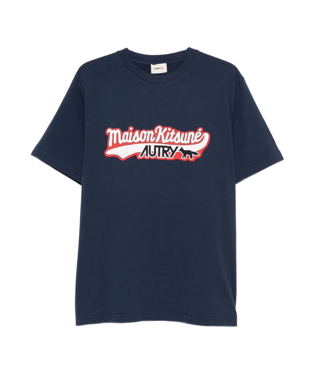 AUTRY Синяя хлопковая футболка, фото 1