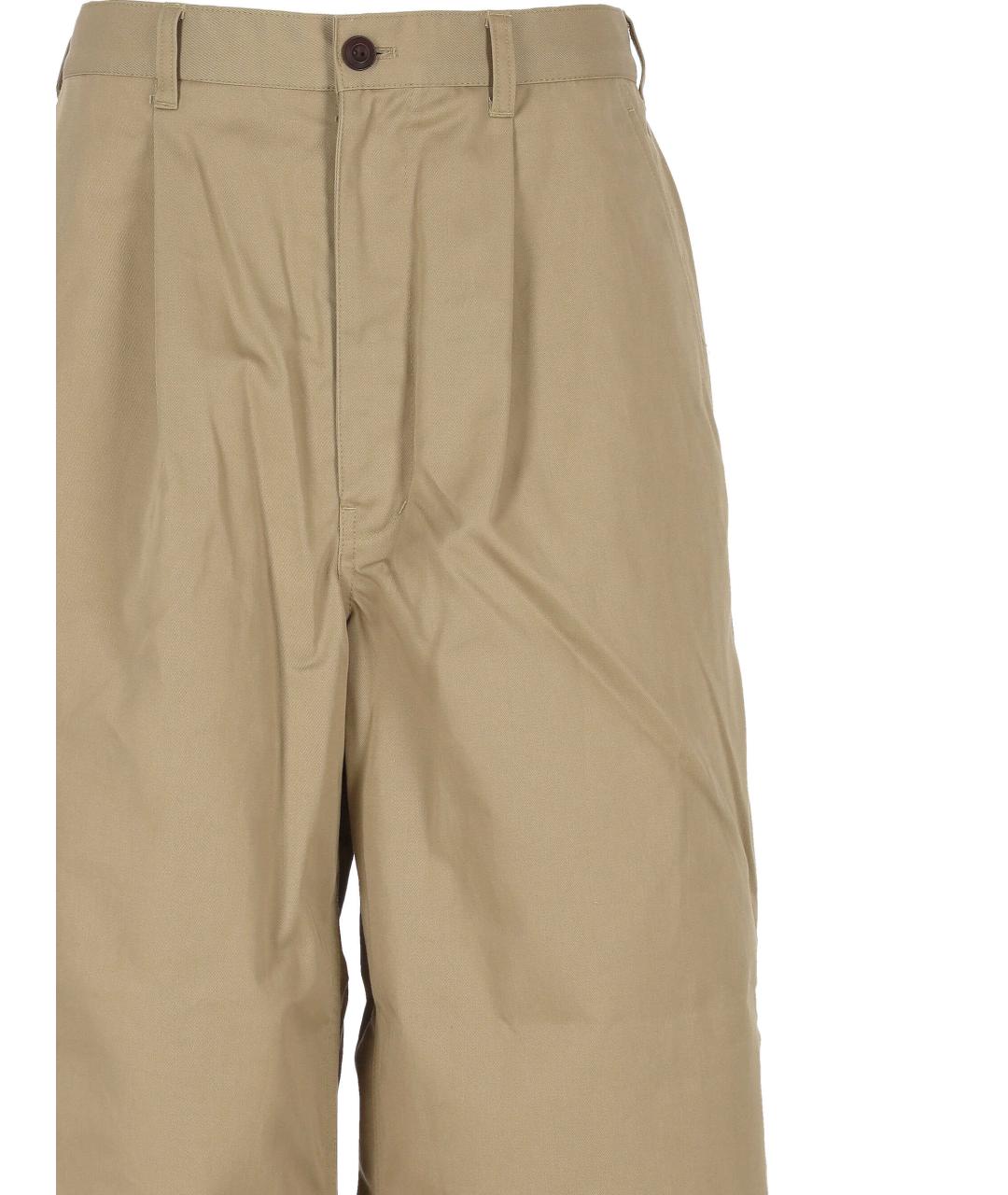 JUNYA WATANABE Бежевые хлопковые повседневные брюки, фото 2