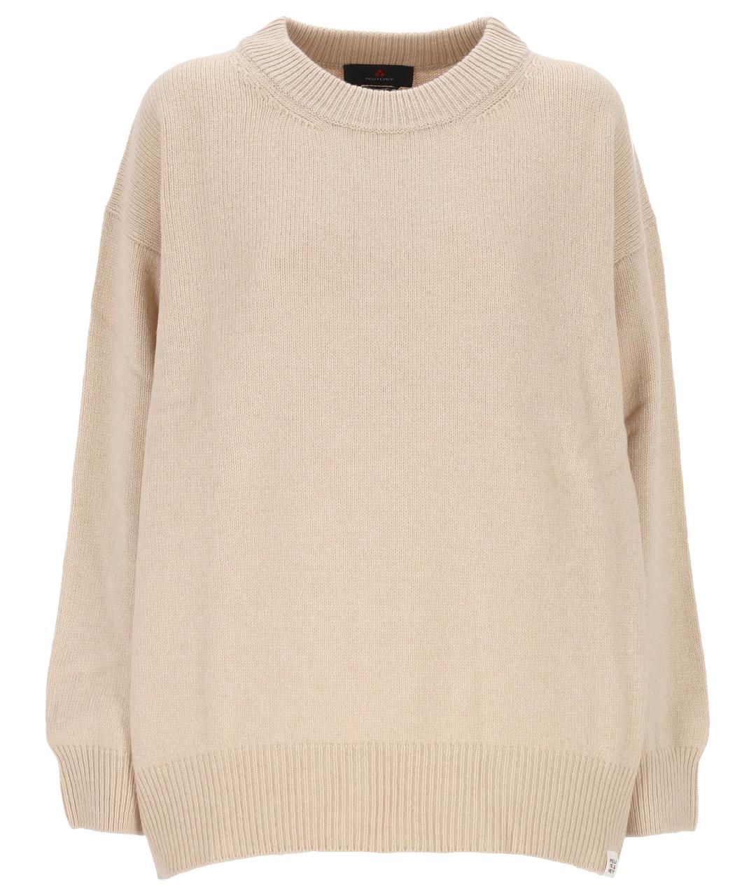 PEUTEREY Бежевый шерстяной джемпер / свитер, фото 1