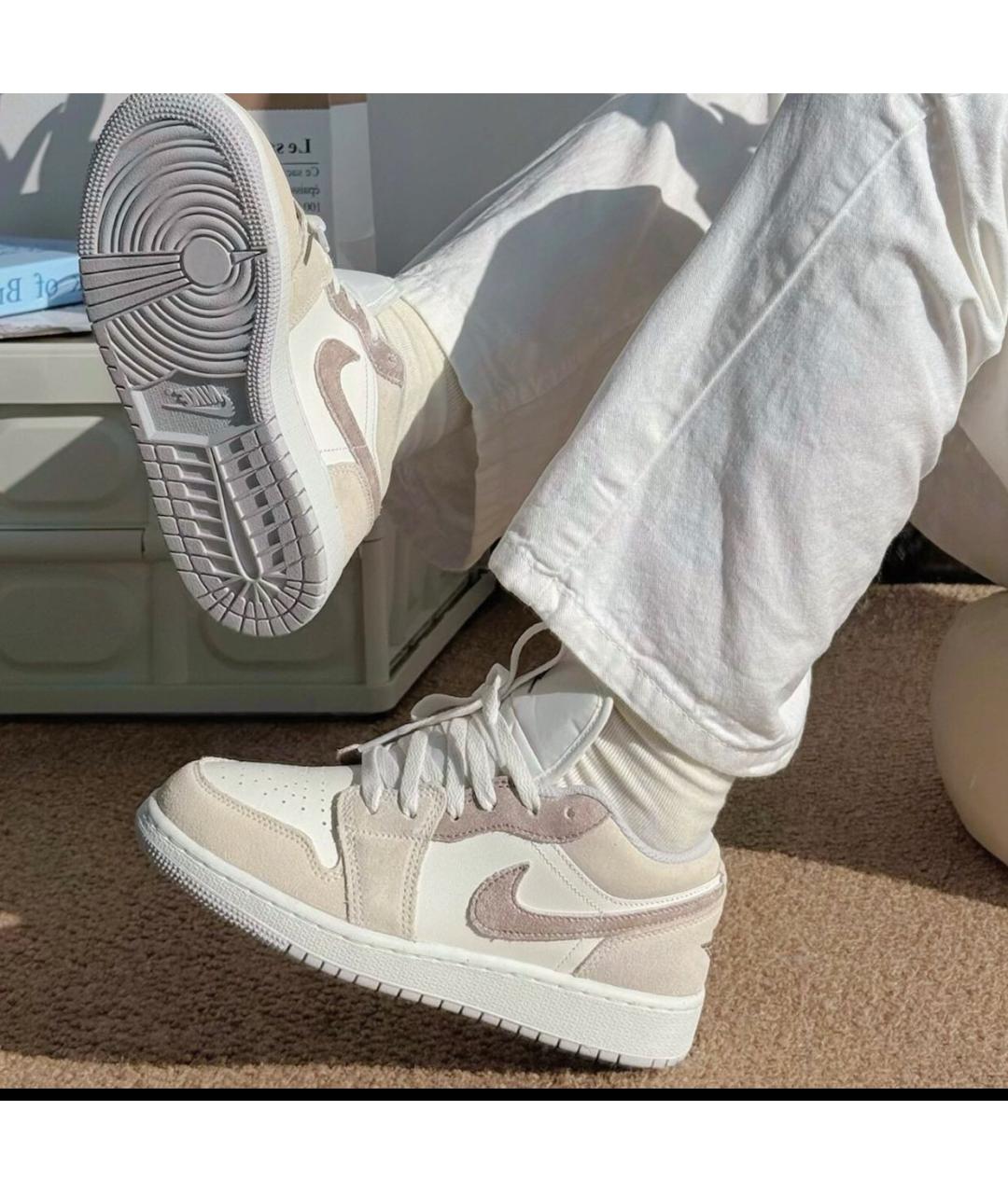 JORDAN Бежевые замшевые кроссовки, фото 5