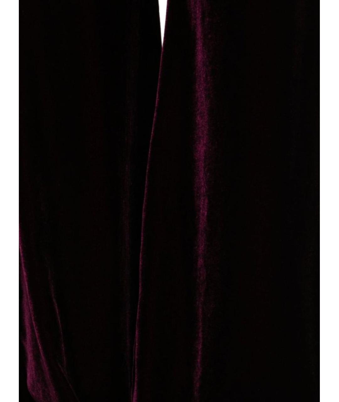 FORTE FORTE Бордовые вискозные прямые брюки, фото 2