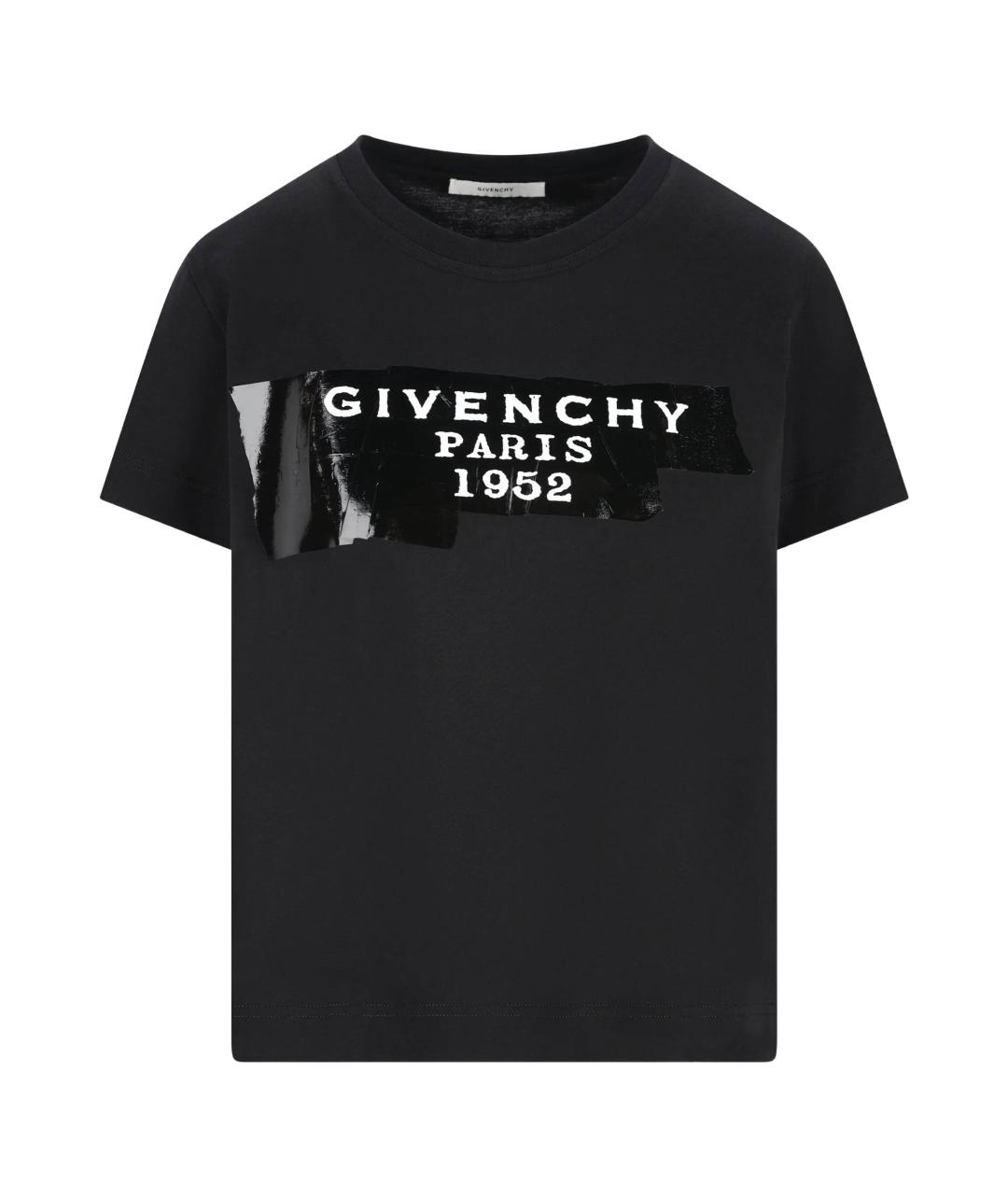 GIVENCHY Черная хлопковая футболка, фото 1