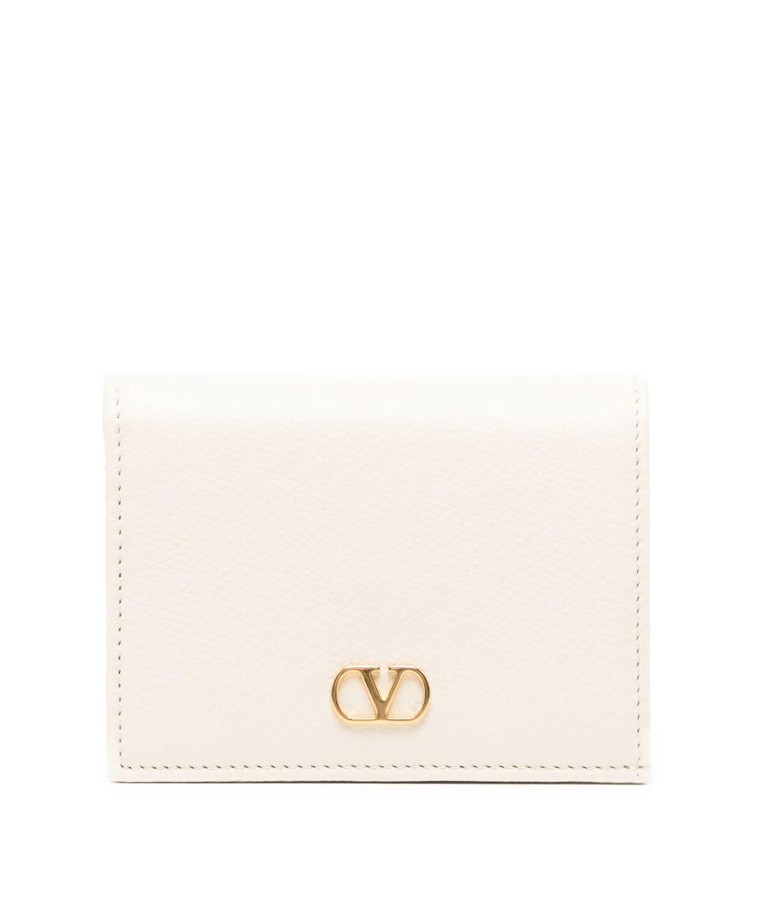 VALENTINO Белый кожаный кошелек, фото 1