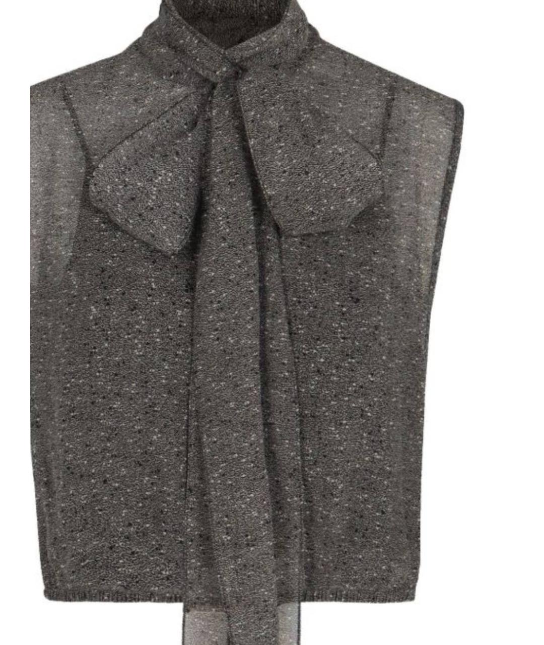 GUCCI Черная шелковая блузы, фото 2