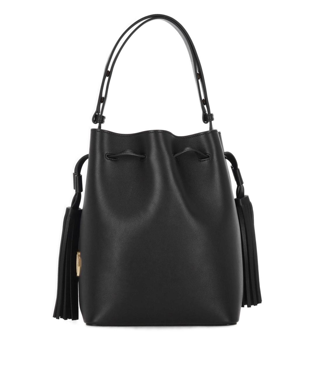 VALENTINO Черная кожаная сумка тоут, фото 1