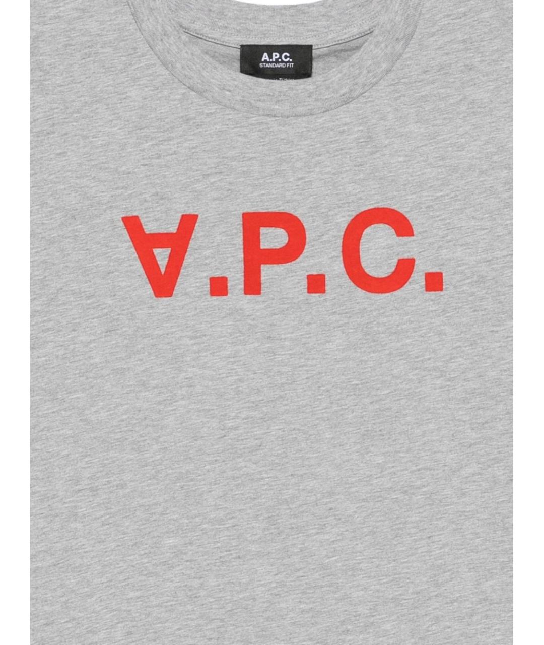 A.P.C. Серая хлопковая футболка, фото 2