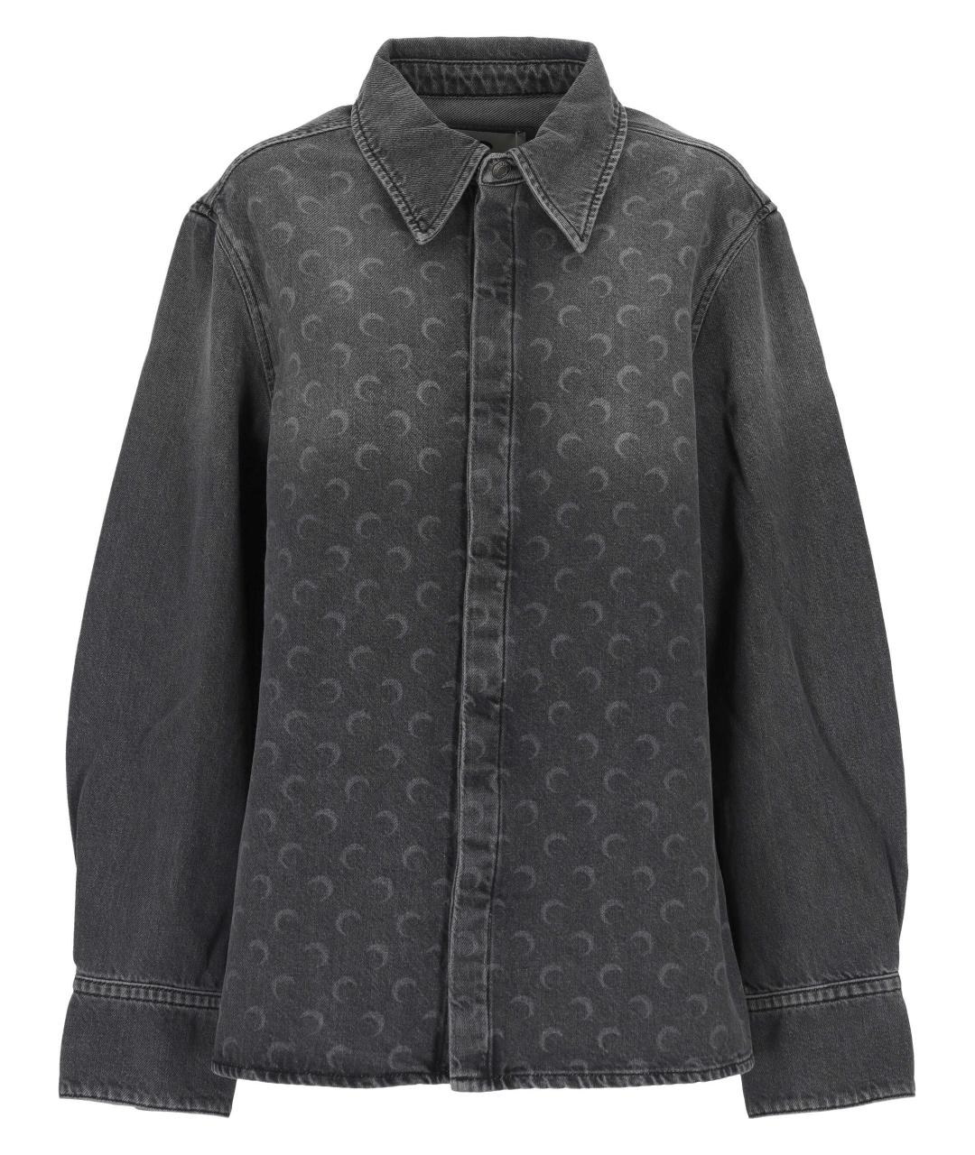 MARINE SERRE Серая хлопковая рубашка, фото 1