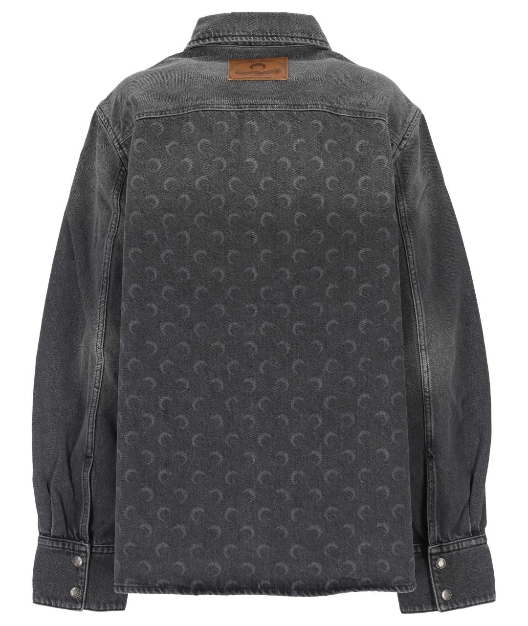 MARINE SERRE Серая хлопковая рубашка, фото 3