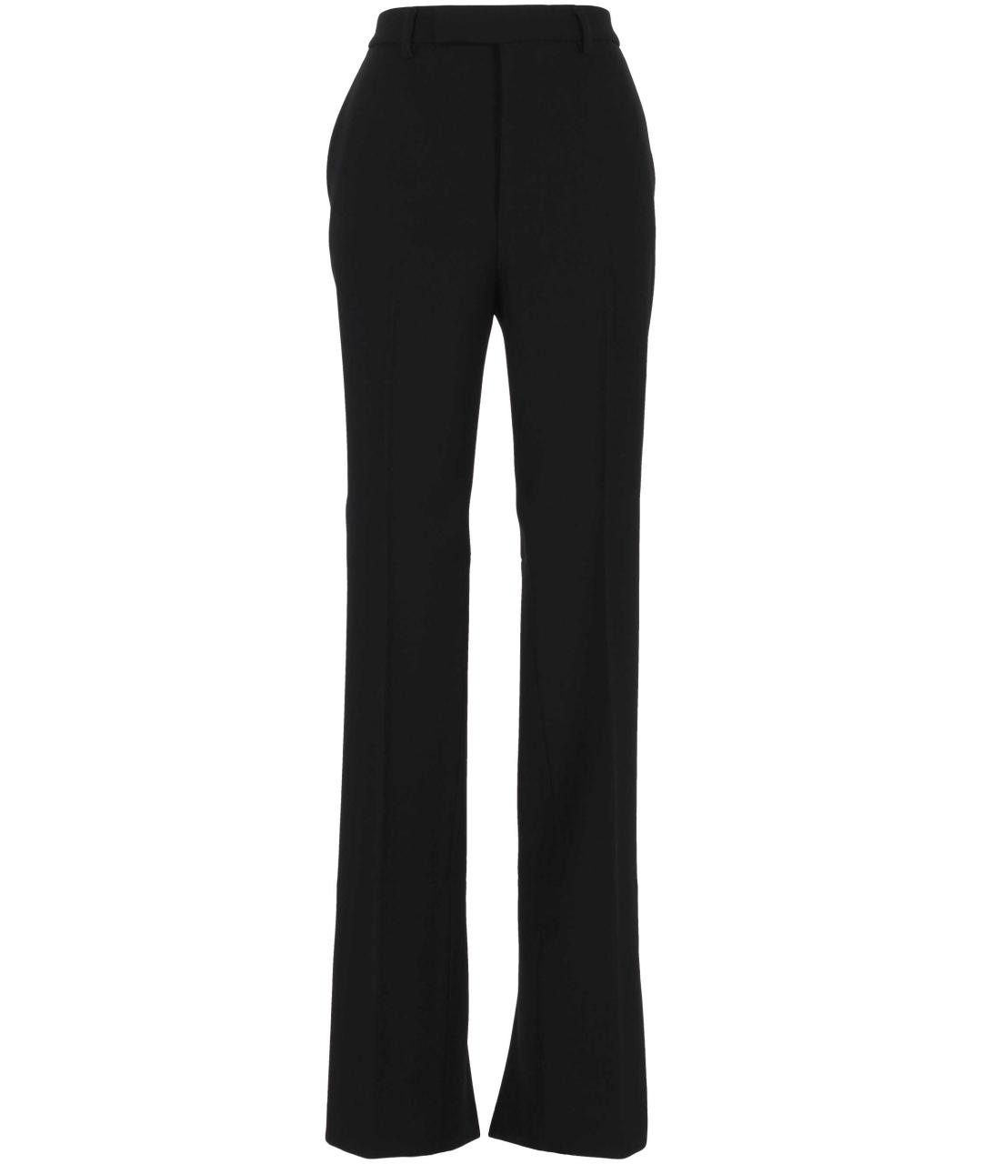 GUCCI Черные шерстяные прямые брюки, фото 1