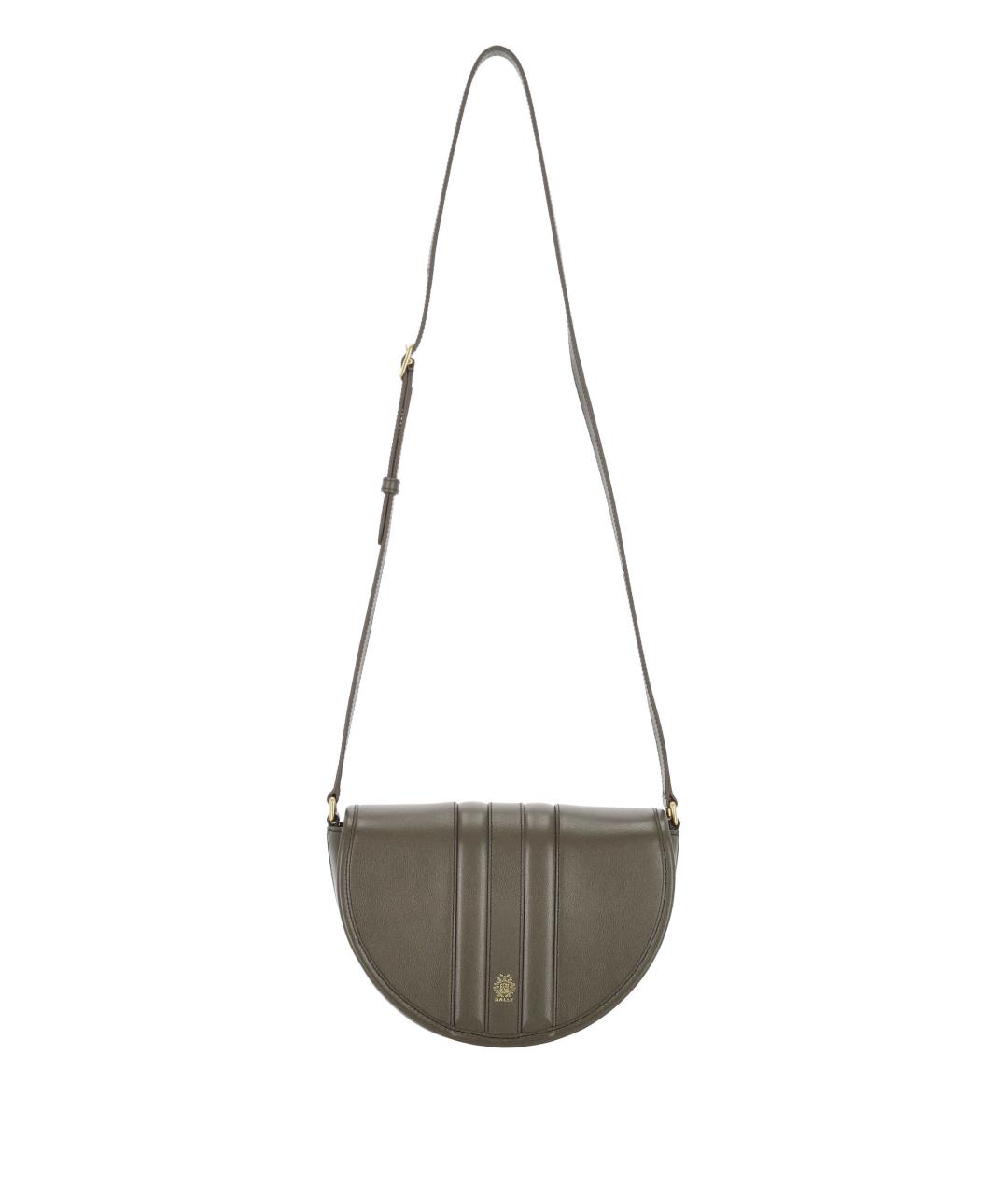 BALLY Хаки кожаная сумка через плечо, фото 1