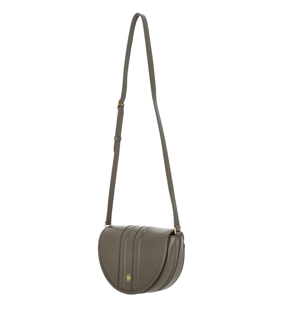 BALLY Хаки кожаная сумка через плечо, фото 2