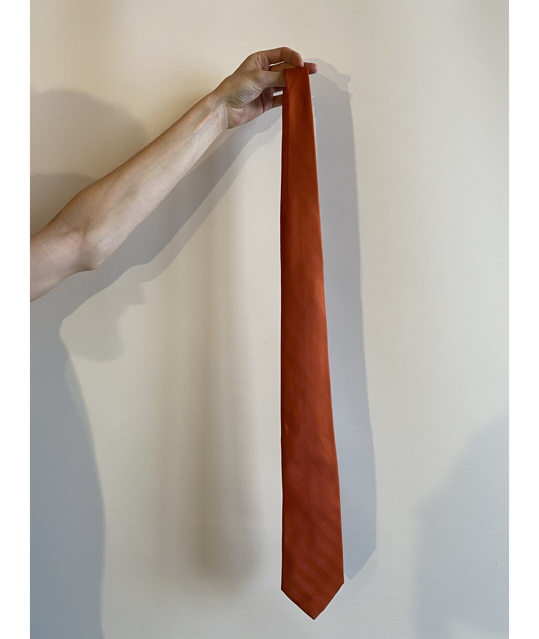 BRIONI Оранжевый шелковый галстук, фото 5