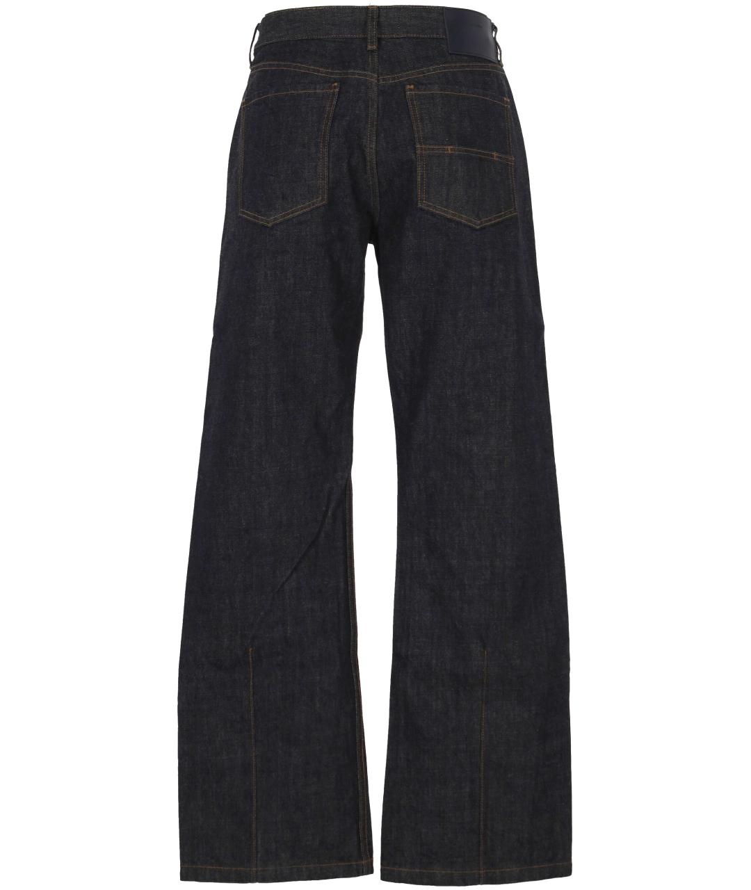 entire studios Темно-синие хлопковые прямые джинсы, фото 3