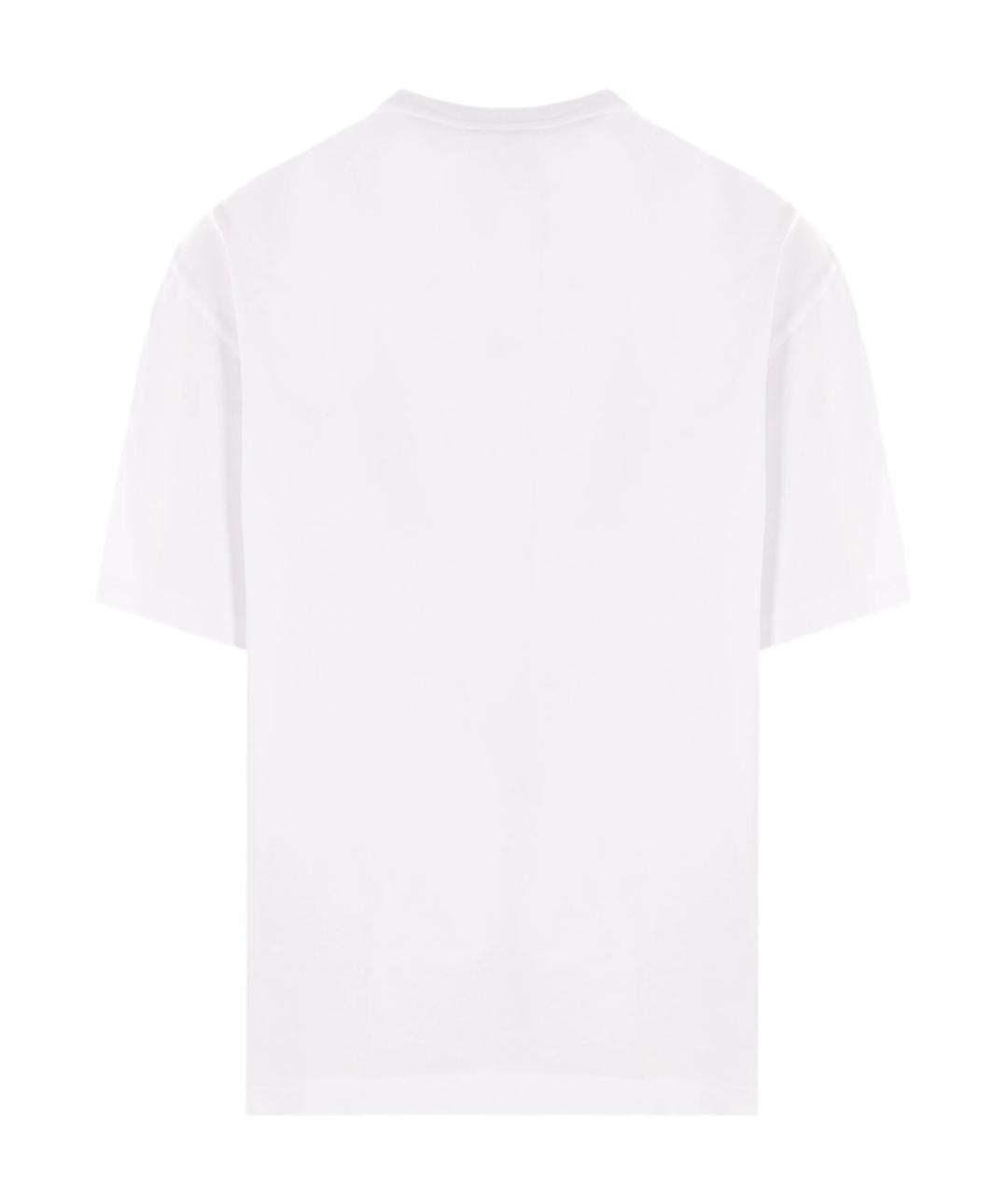 MAISON KITSUNE Белая хлопковая футболка, фото 3