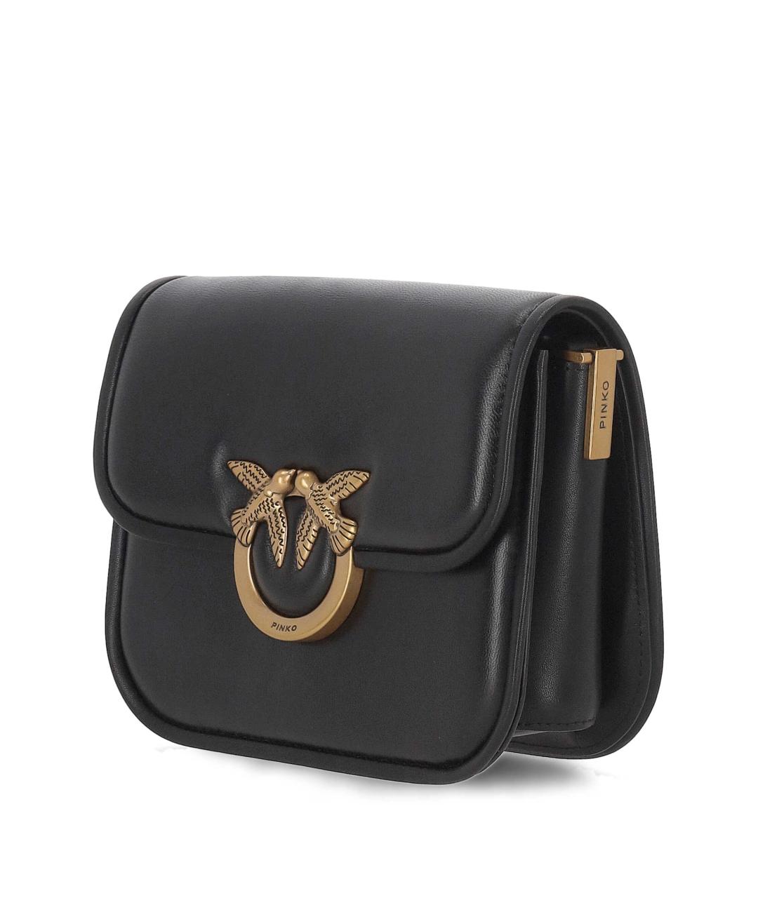 PINKO Черная кожаная сумка через плечо, фото 2