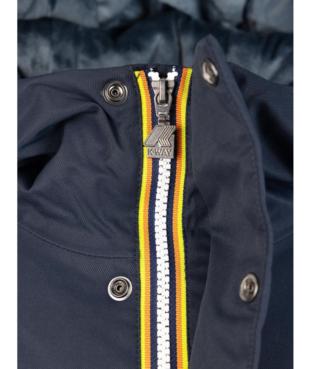 K-WAY Синяя полиэстеровая парка, фото 3