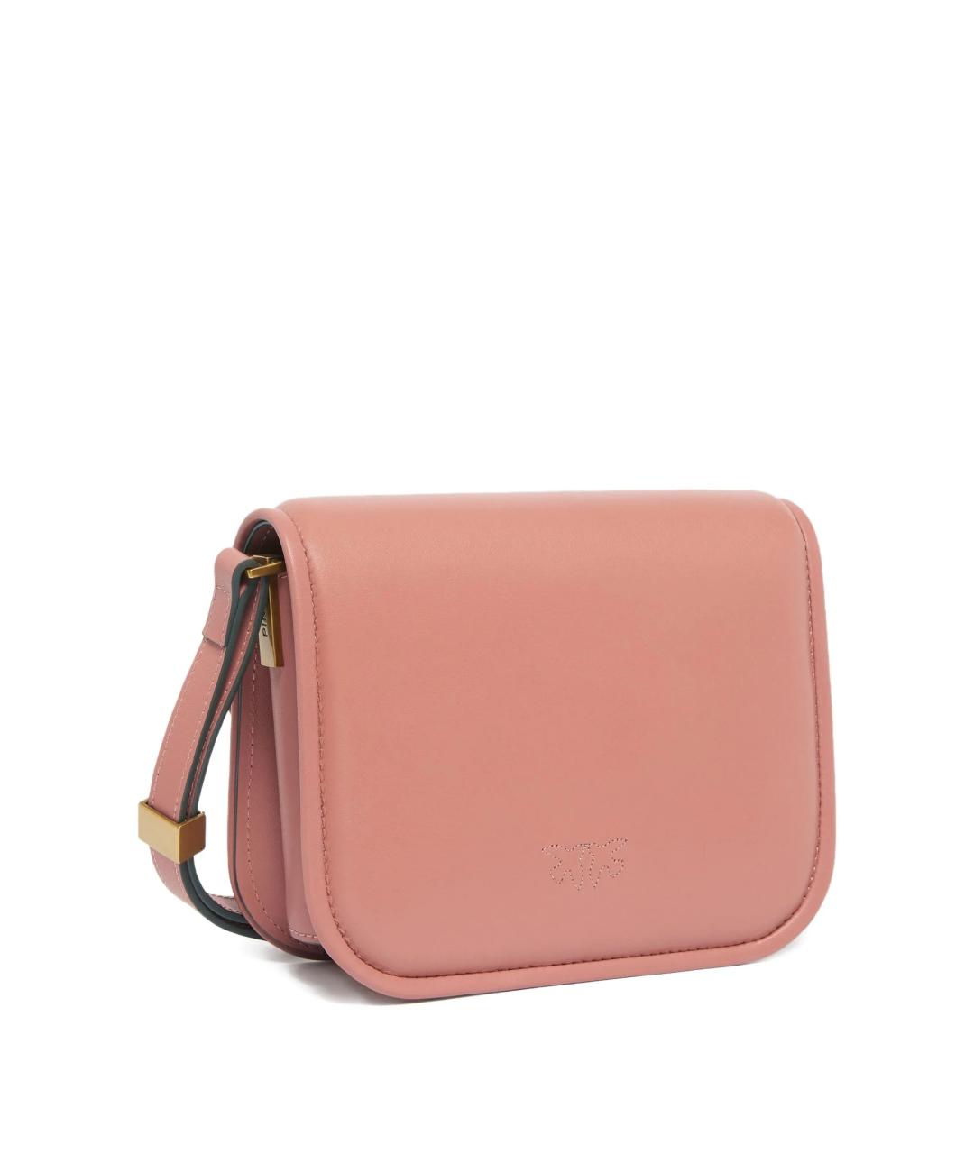 PINKO Розовая кожаная сумка через плечо, фото 2