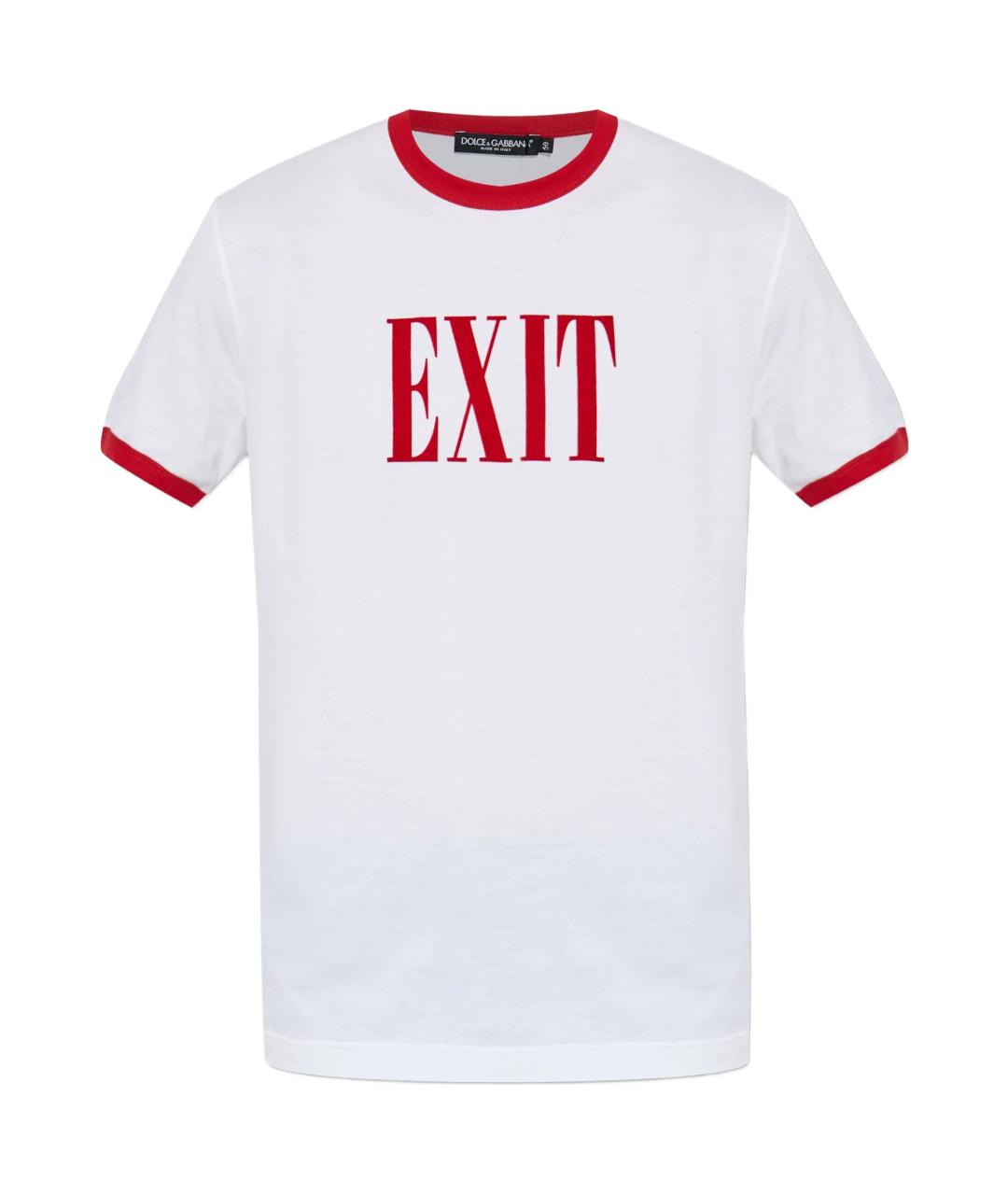 DOLCE&GABBANA Белая хлопковая футболка, фото 1