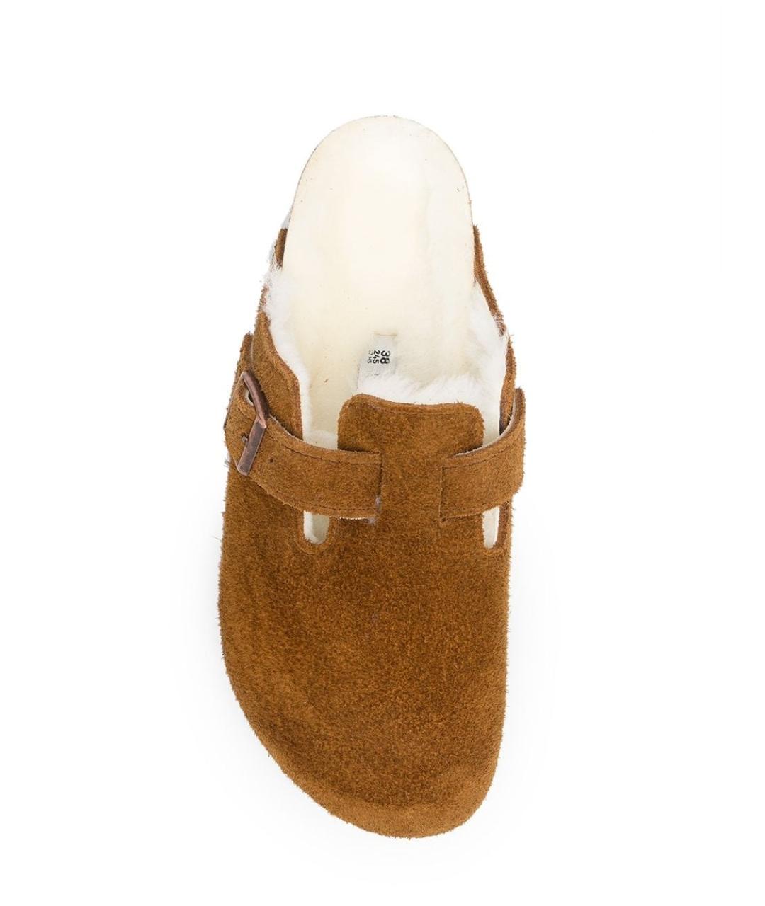 BIRKENSTOCK Бежевые замшевые мюли, фото 4
