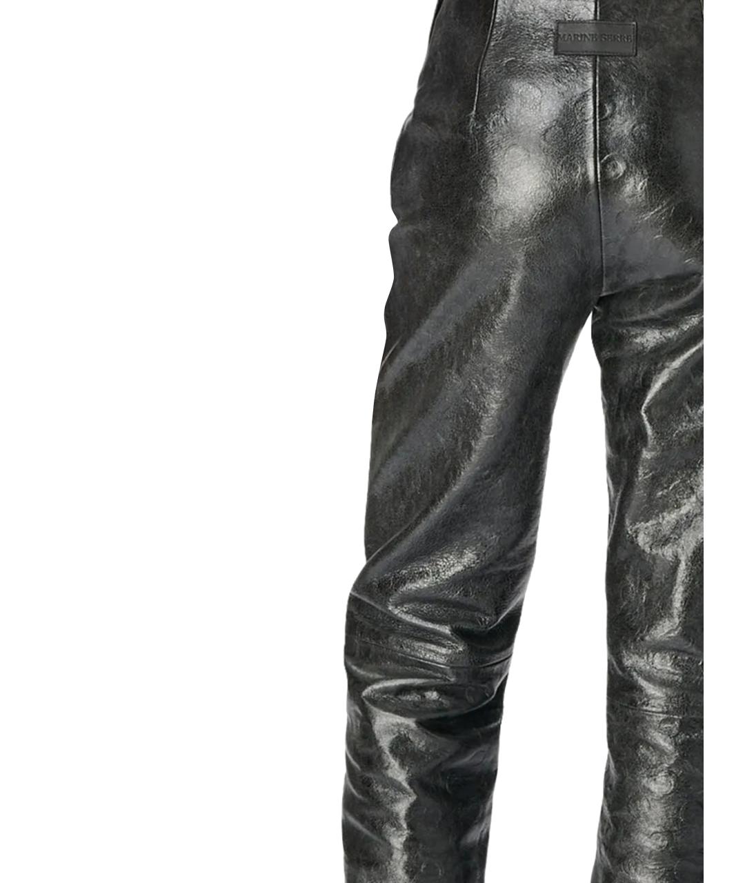 MARINE SERRE Черные вискозные брюки узкие, фото 3