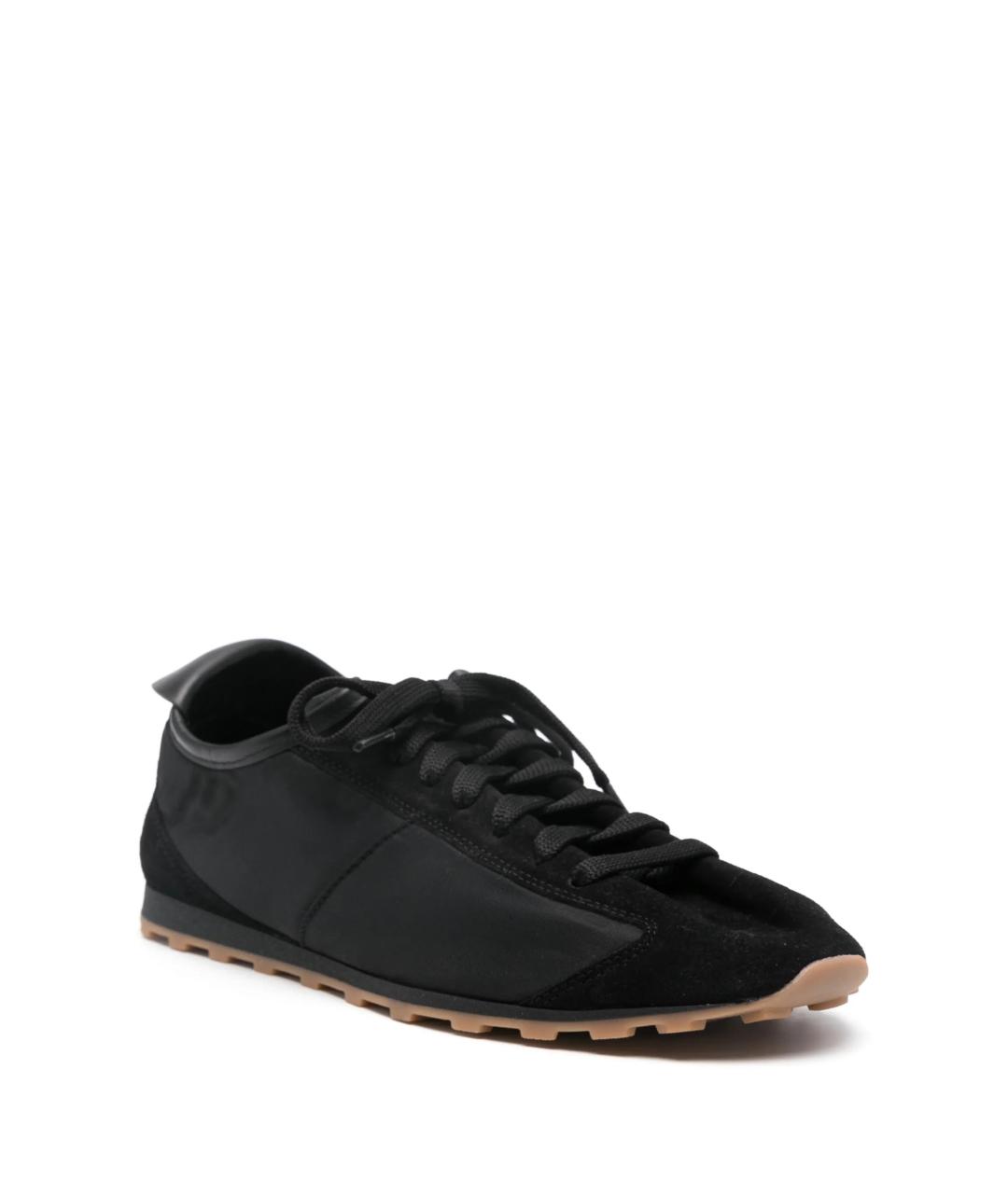 JACQUEMUS Черные кожаные кроссовки, фото 2