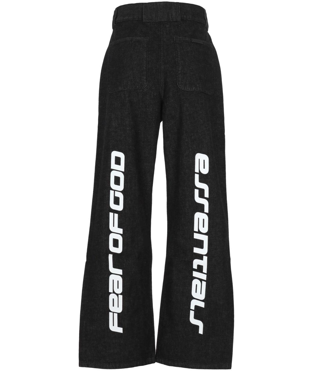 FEAR OF GOD ESSENTIALS Черные хлопковые прямые джинсы, фото 3