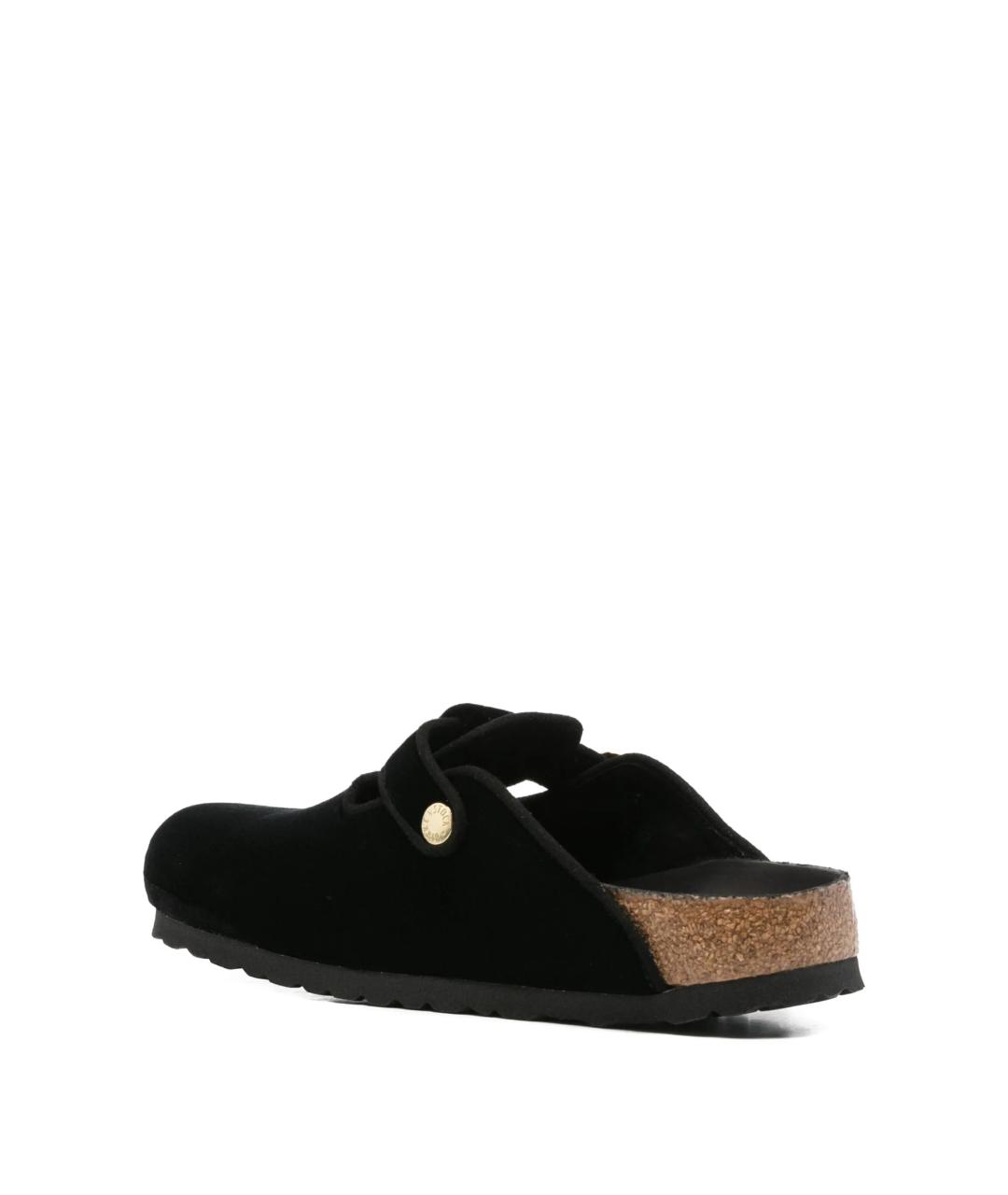 BIRKENSTOCK Черные замшевые мюли, фото 3