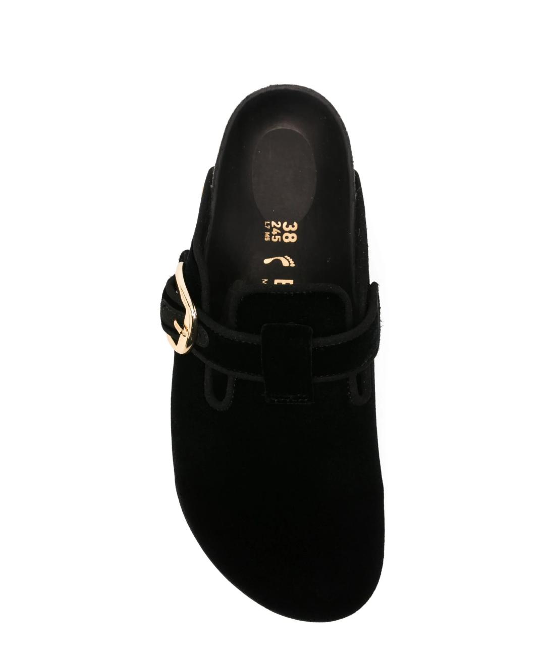 BIRKENSTOCK Черные замшевые мюли, фото 4