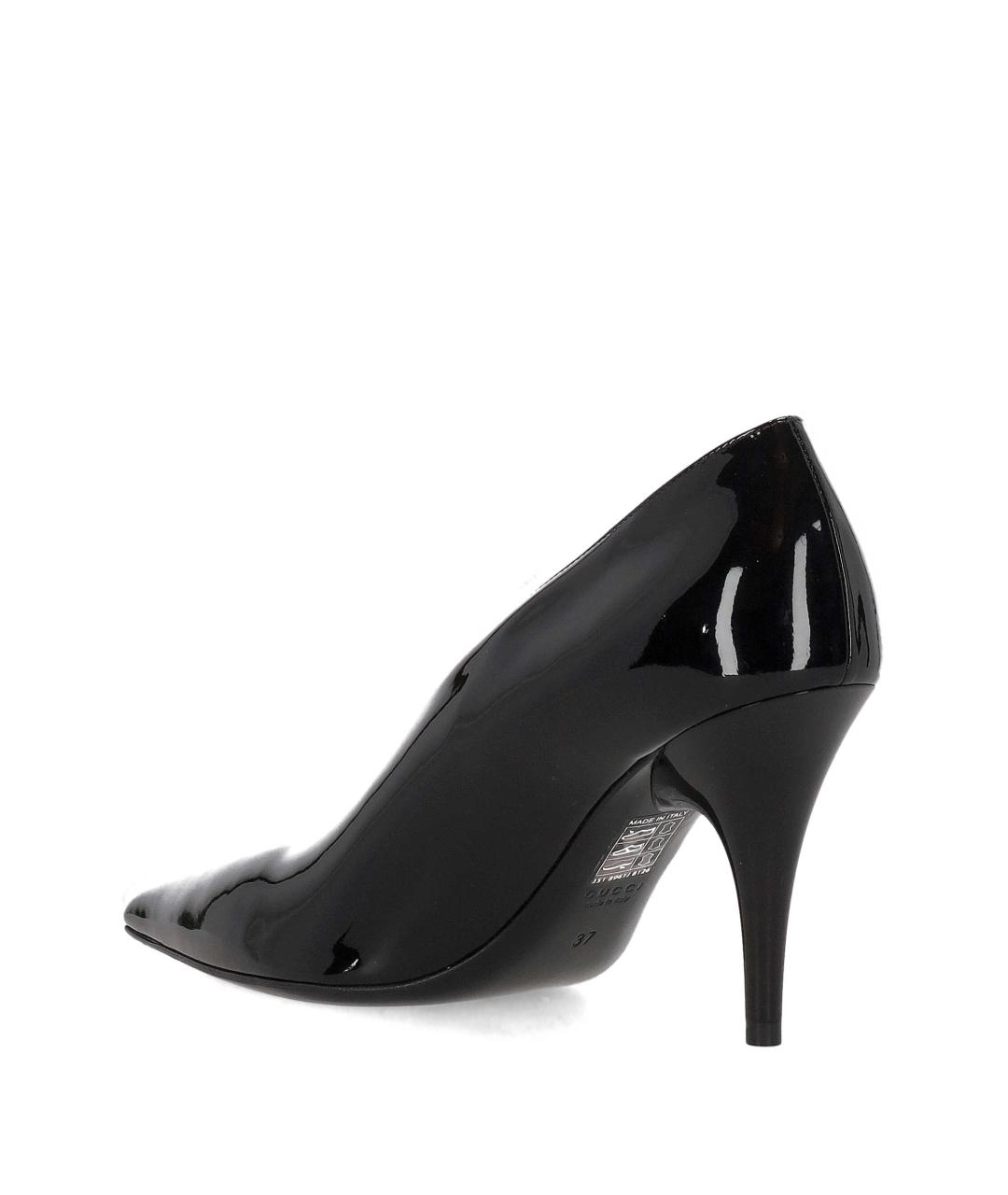 GUCCI Черные кожаные туфли, фото 3