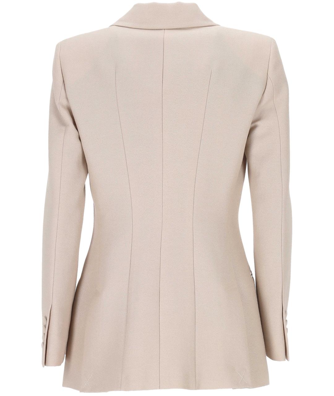 MARELLA Бежевый шерстяной жакет/пиджак, фото 3