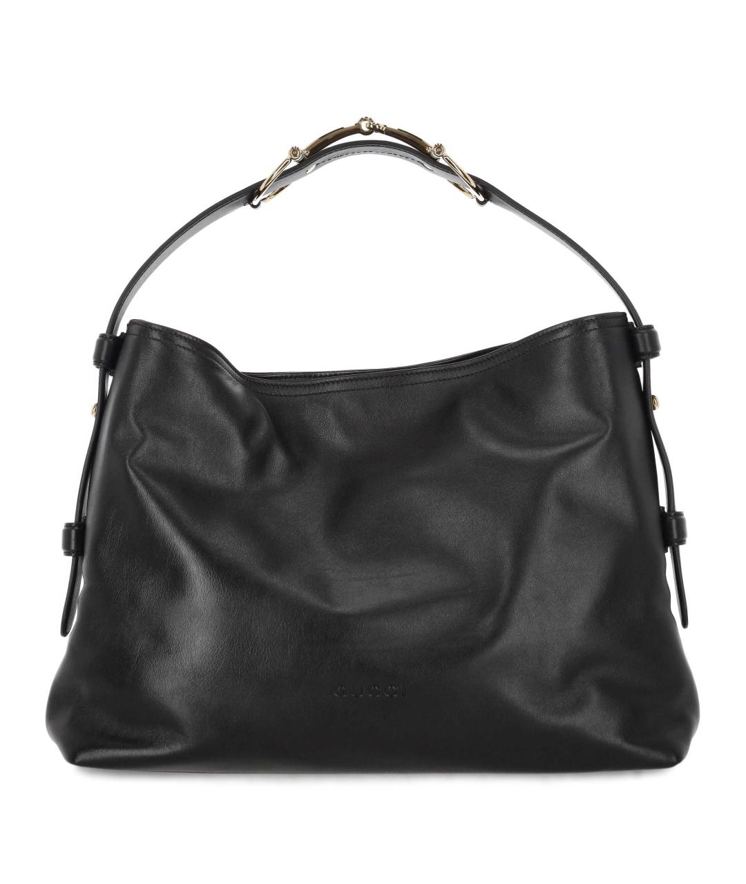 GUCCI Черная кожаная сумка через плечо, фото 1