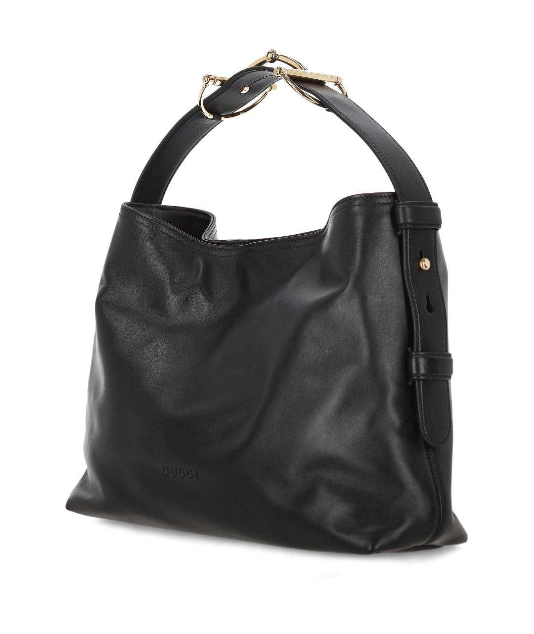 GUCCI Черная кожаная сумка через плечо, фото 2
