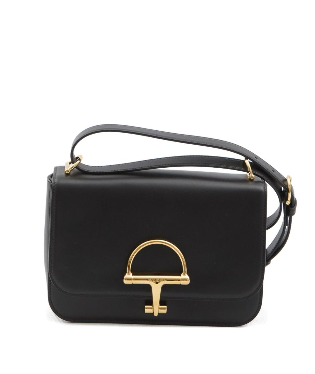 GUCCI Черная кожаная сумка через плечо, фото 1