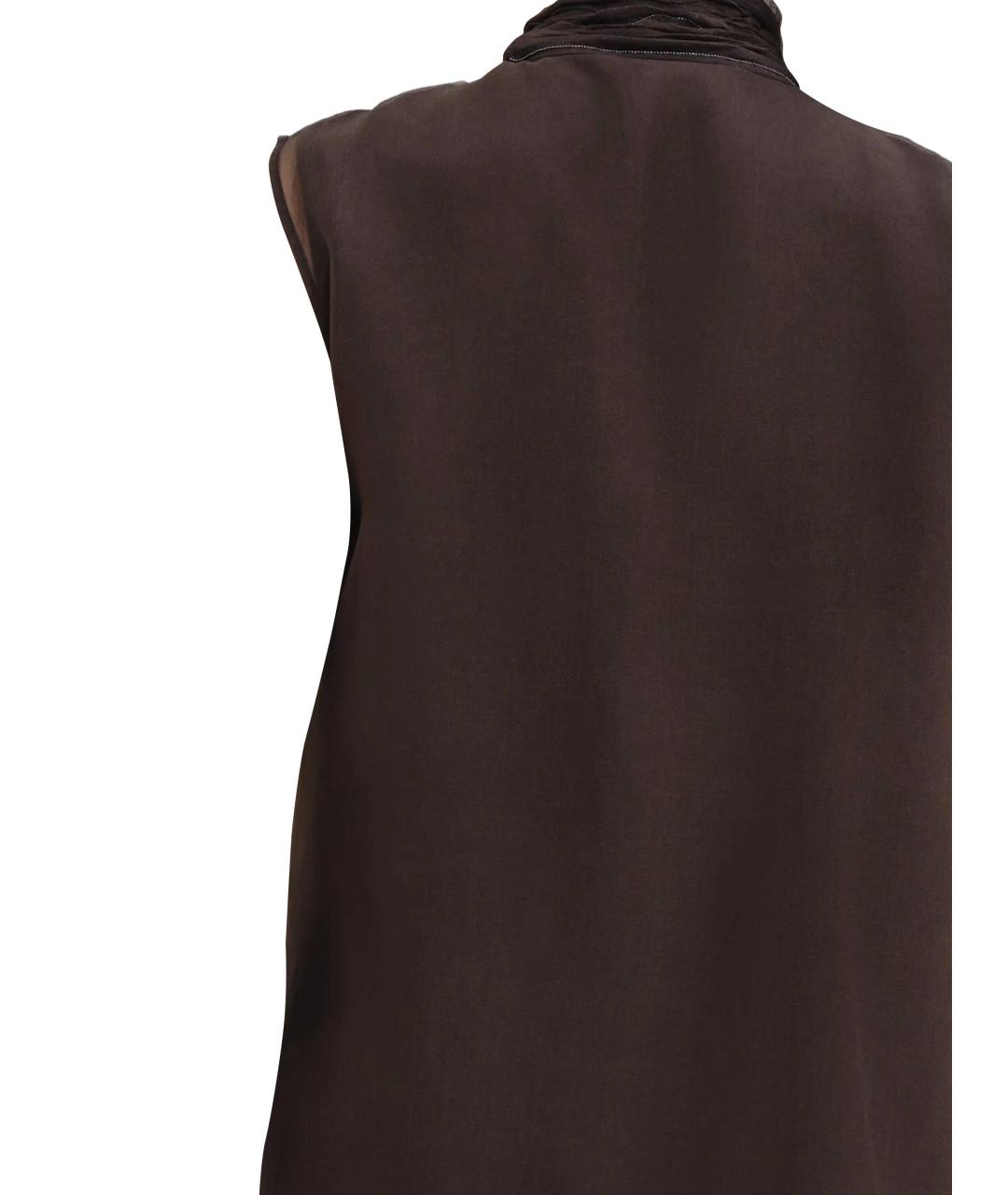 BRUNELLO CUCINELLI Коричневая блузы, фото 3