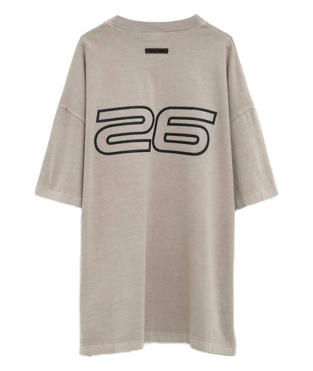 FEAR OF GOD ESSENTIALS Серая хлопковая футболка, фото 3