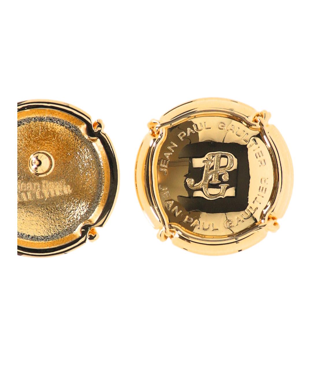 JEAN PAUL GAULTIER Золотые металлические серьги, фото 2