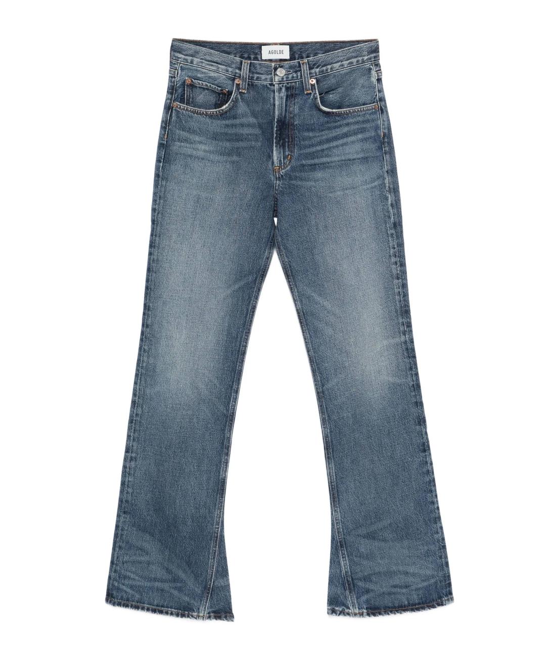 AGOLDE Синие хлопковые прямые джинсы, фото 1