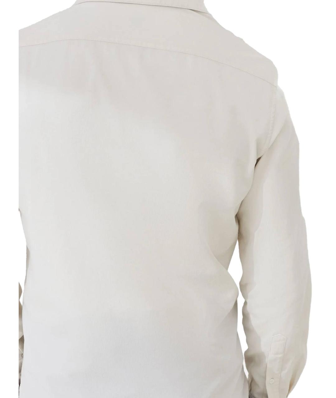 BRUNELLO CUCINELLI Белая хлопковая кэжуал рубашка, фото 3