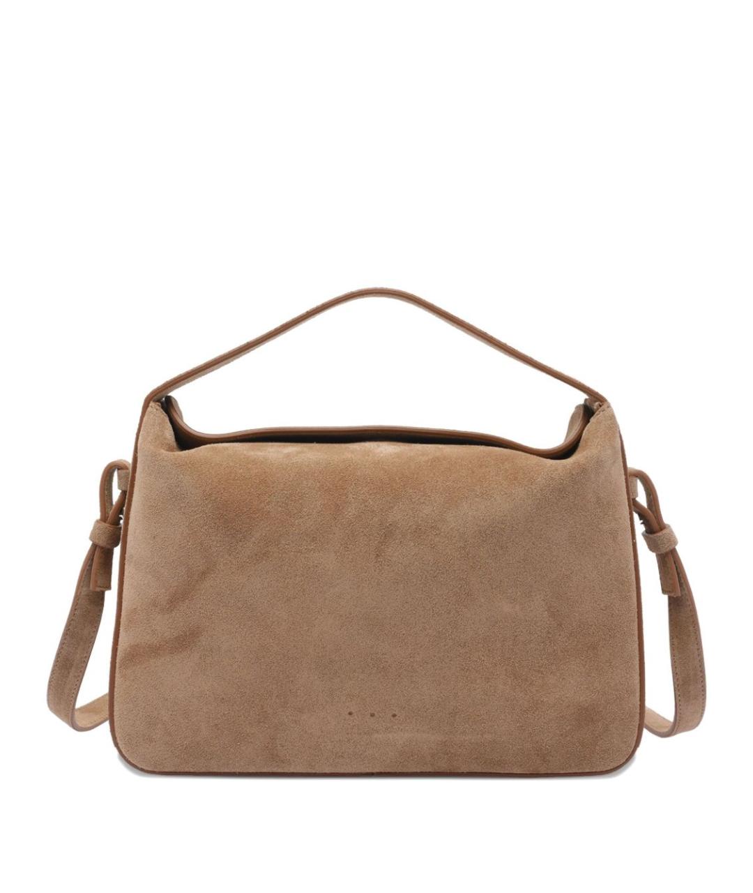 AESTHER EKME Бежевая замшевая сумка через плечо, фото 1