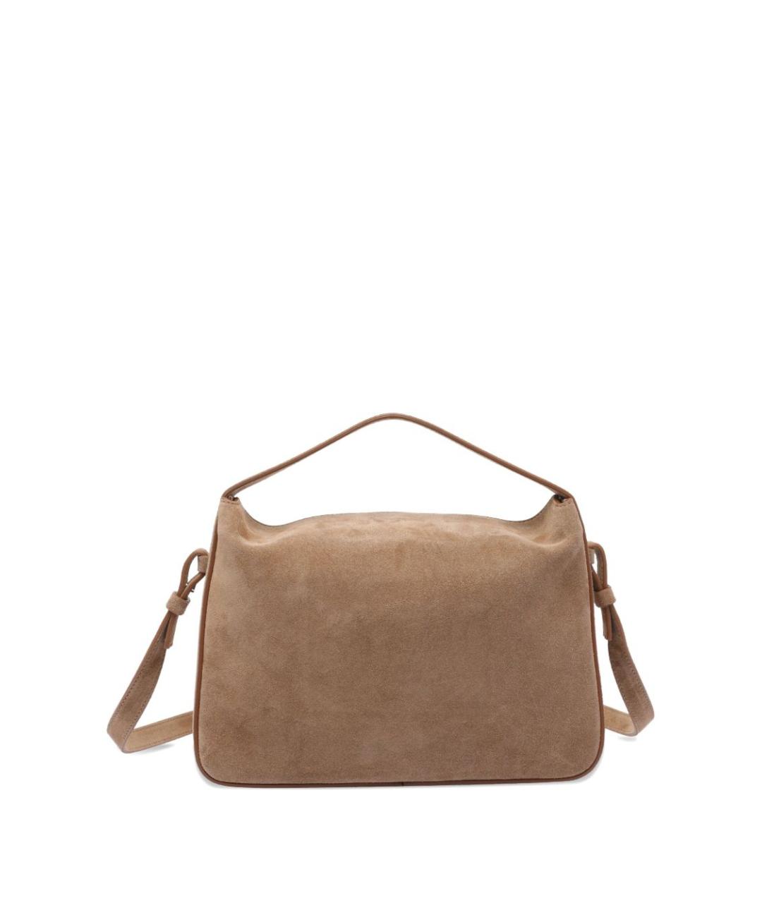 AESTHER EKME Бежевая замшевая сумка через плечо, фото 3