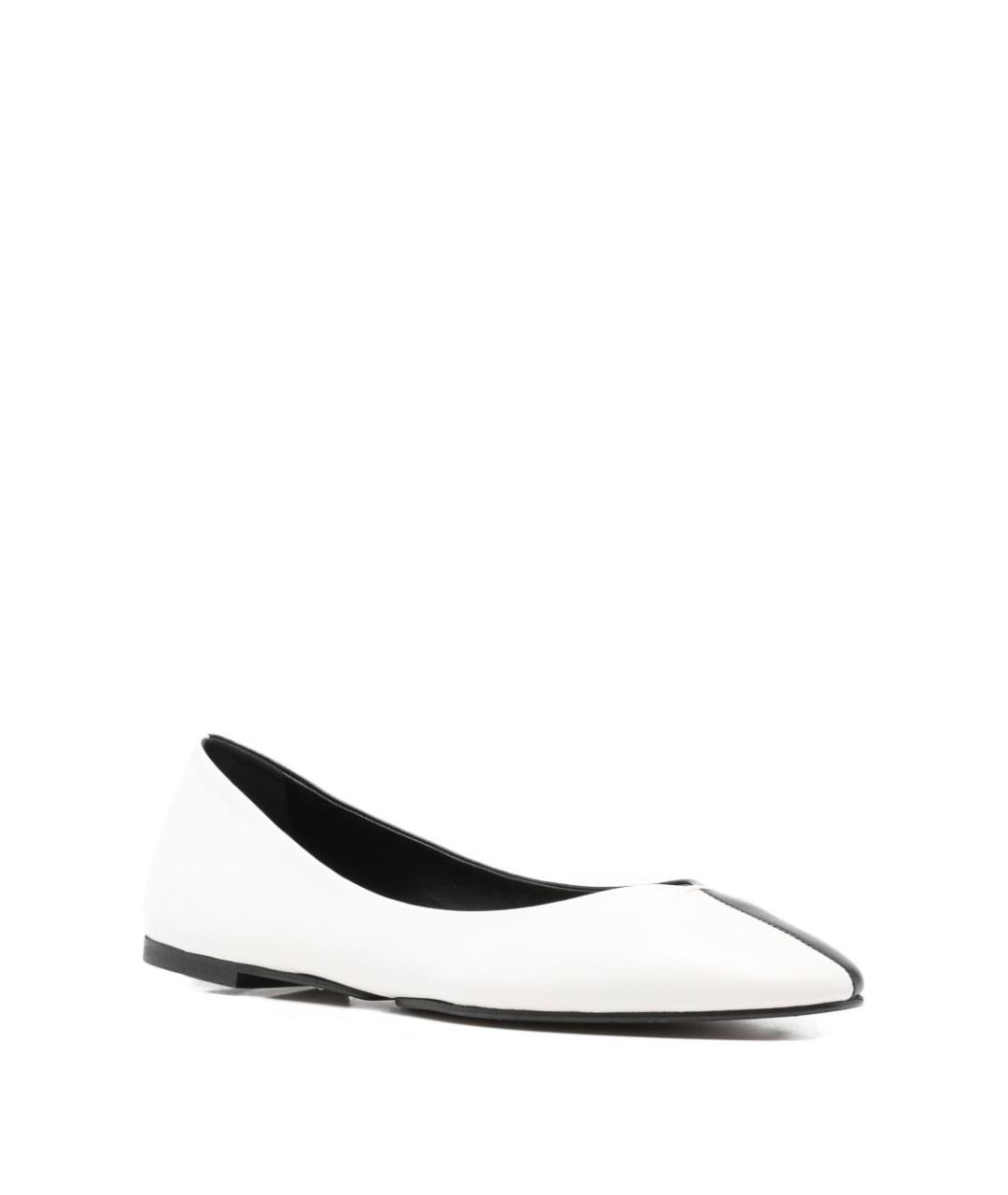 JACQUEMUS Белые кожаные балетки, фото 2