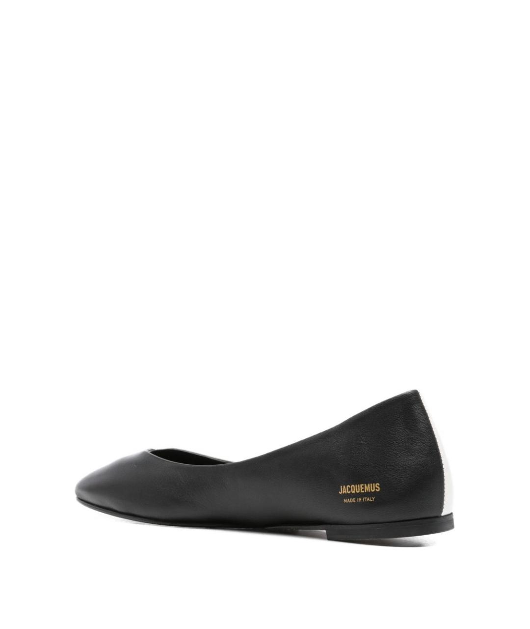 JACQUEMUS Белые кожаные балетки, фото 3