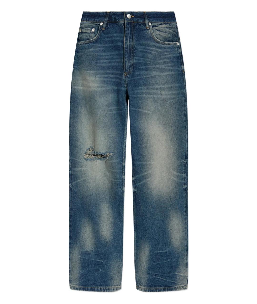 MISBHV Синие хлопковые прямые джинсы, фото 1