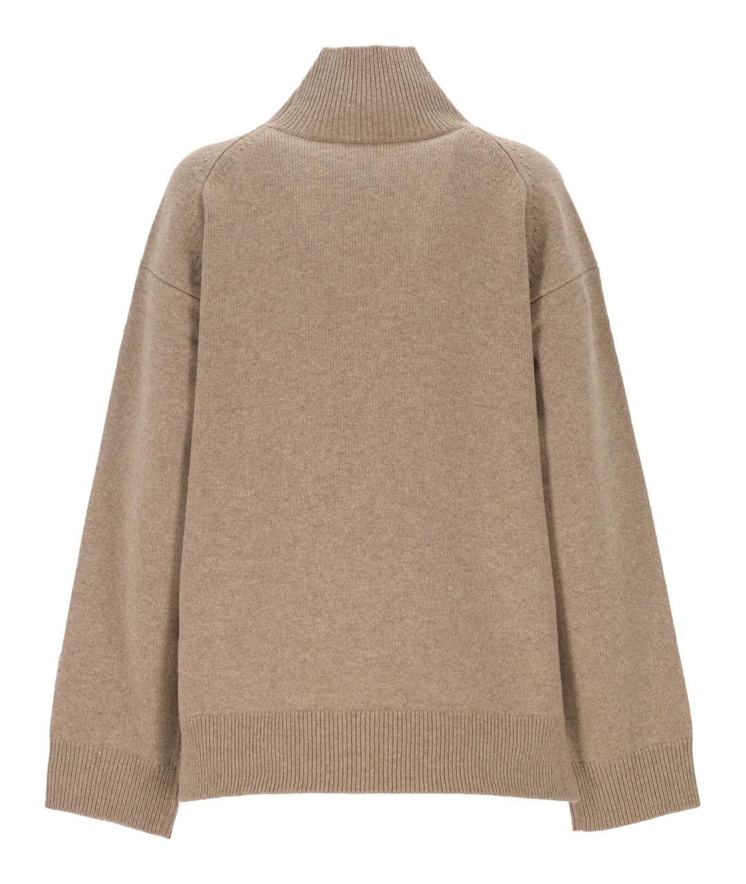 TORY BURCH Бежевый шерстяной джемпер / свитер, фото 3