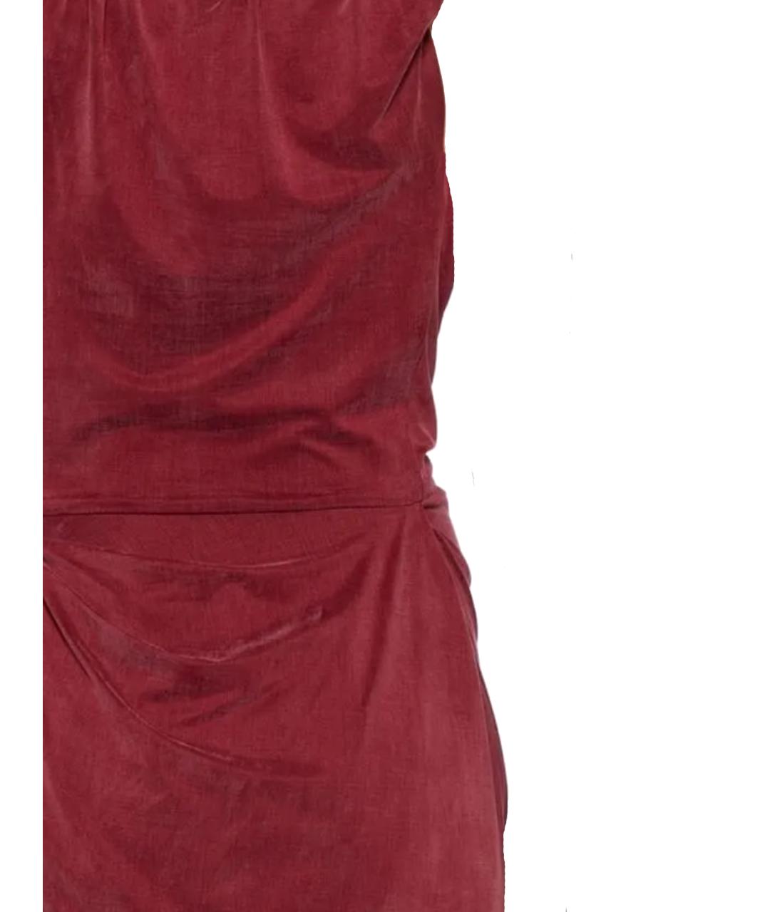VIVIENNE WESTWOOD Бордовое вискозное коктейльное платье, фото 3