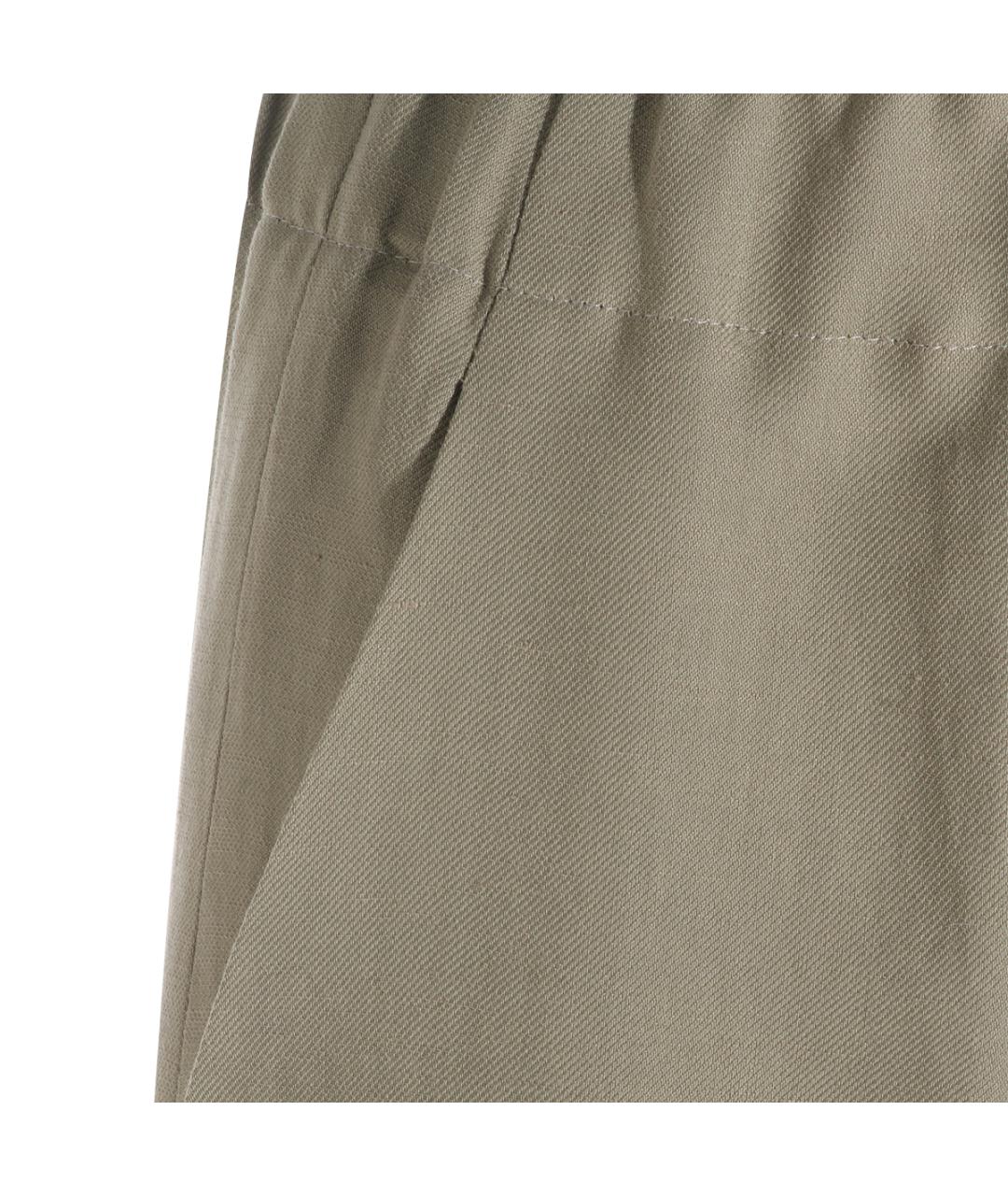 ANTONELLI FIRENZE Зеленые вискозные прямые брюки, фото 3