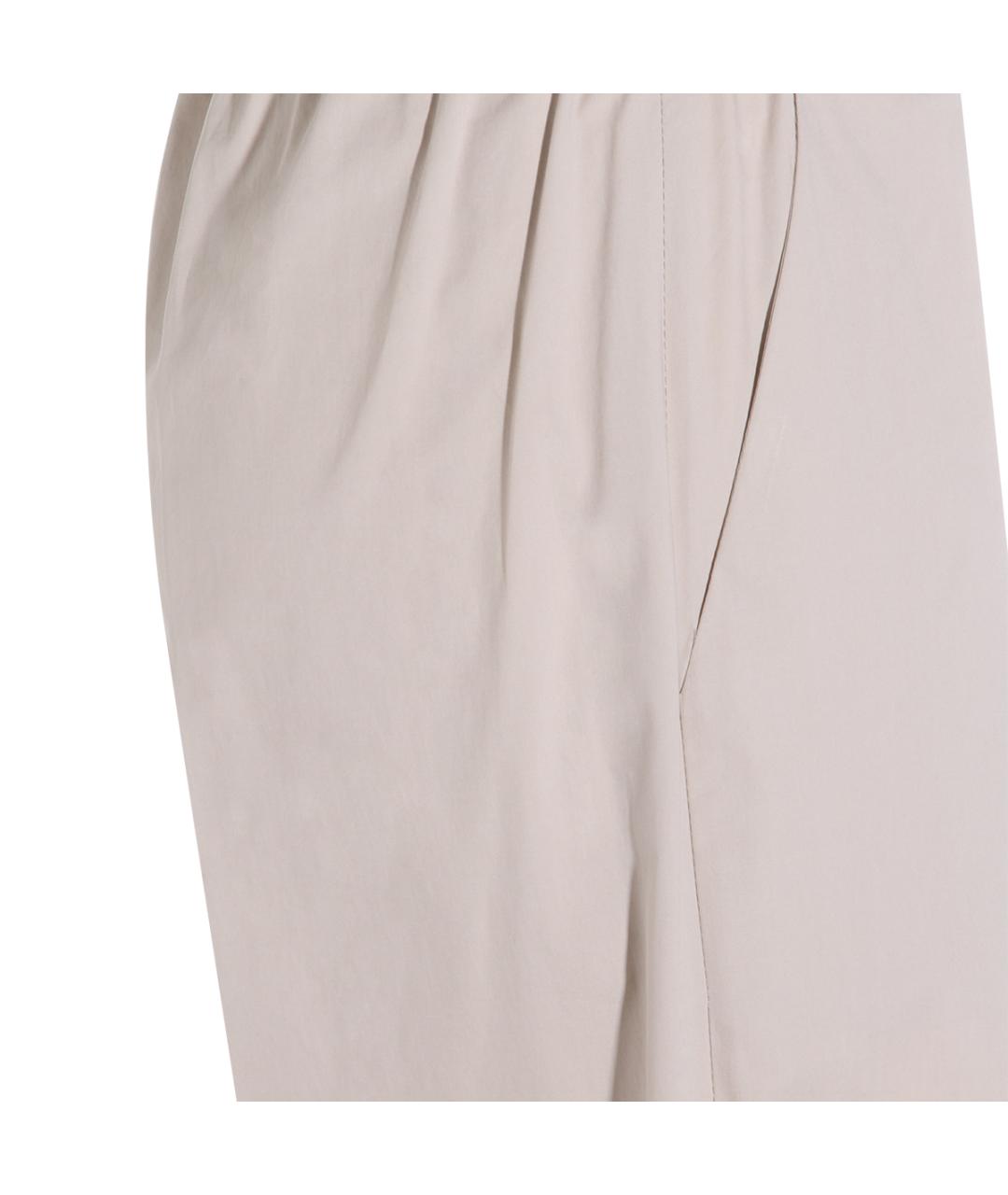 ANTONELLI FIRENZE Бежевые хлопко-эластановые прямые брюки, фото 4