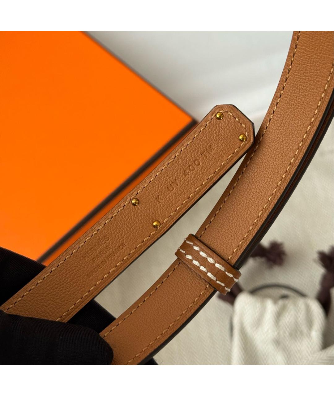 HERMES Коричневый кожаный ремень, фото 5