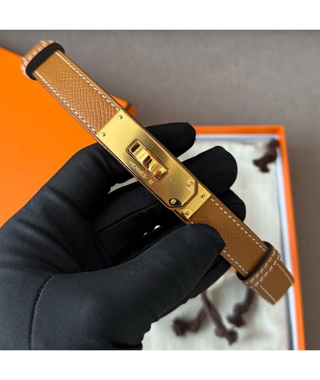 HERMES Коричневый кожаный ремень, фото 3