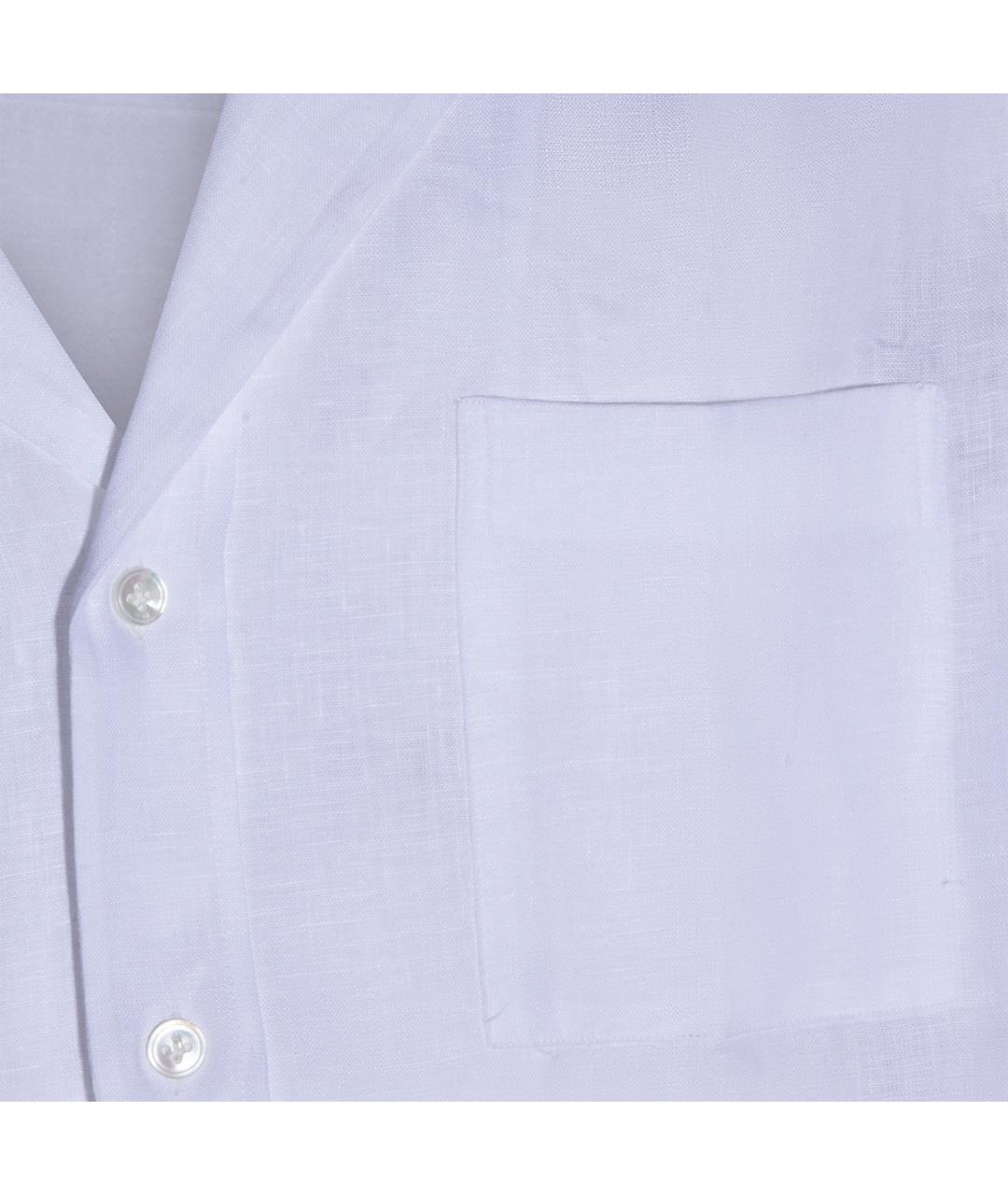 LARDINI Белая льняная кэжуал рубашка, фото 3